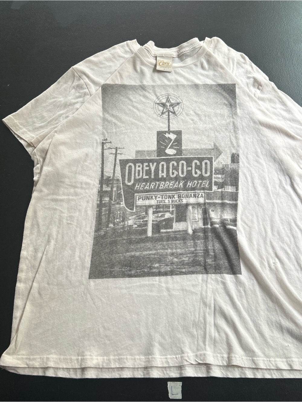 Obey Light Gray Graphic Short Sleeve Tee